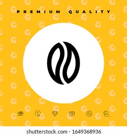 Coffee seed - logo. Graphic elements for your design