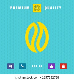 Coffee seed - logo. Graphic elements for your design