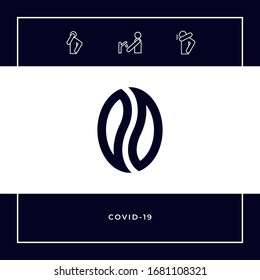 Coffee seed - logo. Graphic elements for your design
