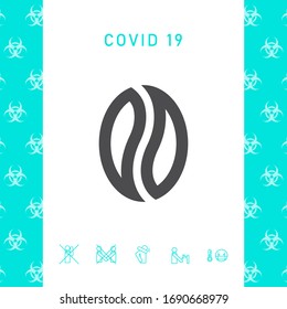 Coffee seed - logo. Graphic elements for your design