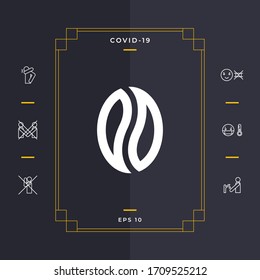 Coffee seed - logo. Graphic elements for your design