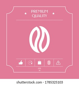Coffee seed - logo. Graphic elements for your design
