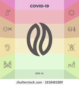 Coffee seed - logo. Graphic elements for your design