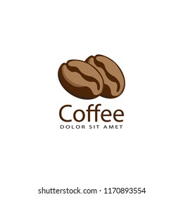 coffee seed logo template design vector