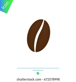 Coffee seed vector icon