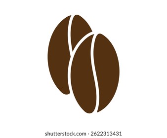 Coffee seed vector illustration. Ideal for use in coffee shop logos, packaging design, menu icons, app interfaces, and infographics related to caffeine, brewing, or agriculture.