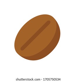 Coffee seed vector. Coffee seed on white background. free space for text. copy space. coffee logo design.