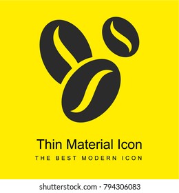Coffee seeds bright yellow material minimal icon or logo design