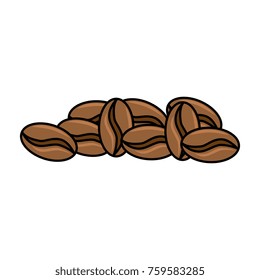 coffee seeds isolated icon