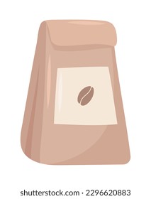 Icono de paquete de semillas de café aislado