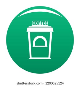 Coffee selling icon. Simple illustration of coffee selling vector icon for any design green