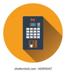 Coffee selling machine icon. Flat design. Vector illustration.