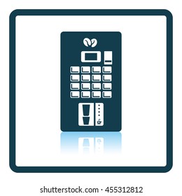 Coffee selling machine icon. Shadow reflection design. Vector illustration.
