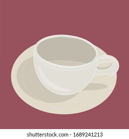 Coffee service. Graphic drawing. Can be used in design