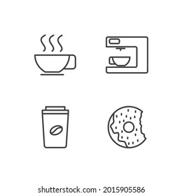 coffee set icon, isolated coffee set sign icon, vector illustration
