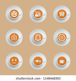 Coffee set isolated on the background. Ready to apply to your design. Vector illustration