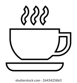coffee set line icon design. coffee set thin black outline symbol vector illustration. editable stroke icon on transparent background.
