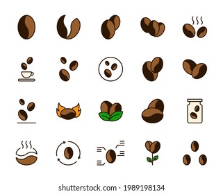 Coffee set line icons in flat design with elements for web site design and mobile apps.  Collection modern infographic logo and symbol. Holidays vector line pictogram