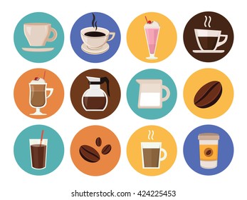 Coffee Set. Coffee Story. Milkshake. Strawberry Float
