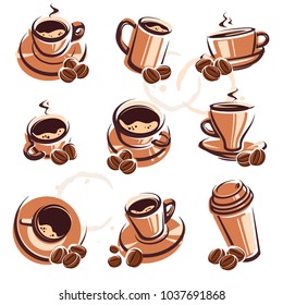 Coffee set. Vector