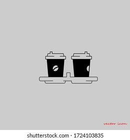 
cafetera. icono de vector en fondo gris. logotipo y signo.