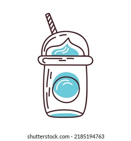 coffee shake in disposable icon