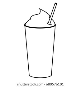 coffee shake with straw