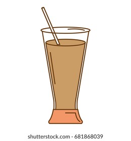 coffee shake with straw