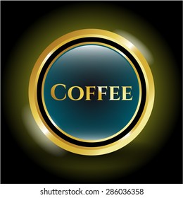 Coffee shiny emblem
