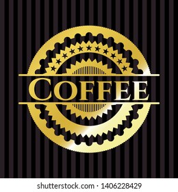 Coffee shiny emblem. Vector Illustration. Detailed.