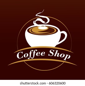 Coffee shop background illustration