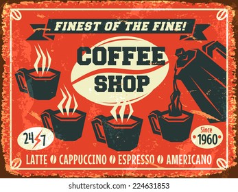 Coffee shop background. Vector illustration.