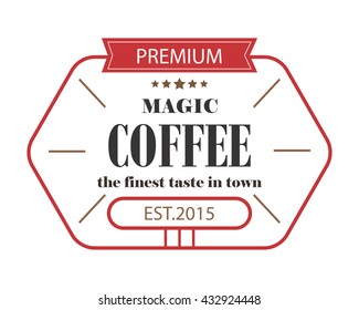 coffee shop badge image vector icon