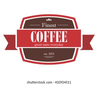 coffee shop badge image vector icon
