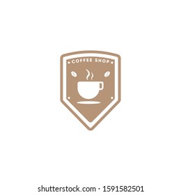 Coffee shop badge logo design template