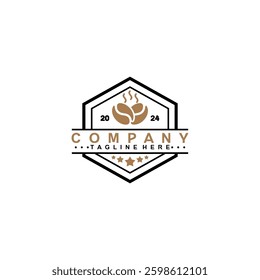 Coffee shop badge logo vector
