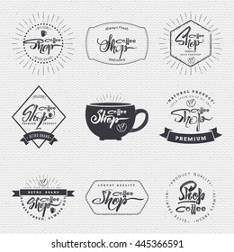 Coffee shop - badge, signboard can be used to design websites, clothes