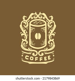 Coffee shop badge in vintage style