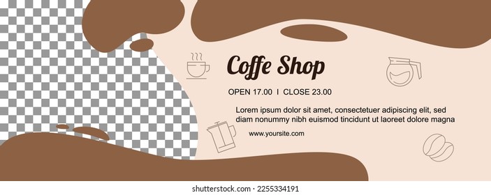 coffee shop banner template. template coffee shop