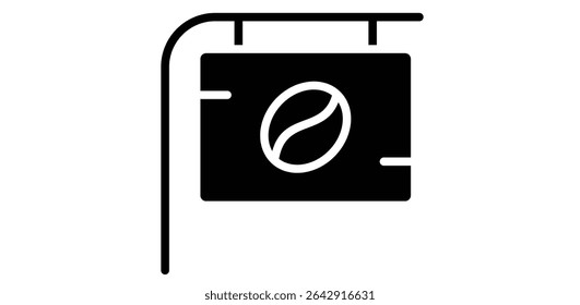 coffee shop board icon design for your project