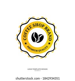 Coffee shop brand logo template design isolated on white background