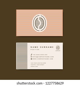 Coffee shop business card template vector