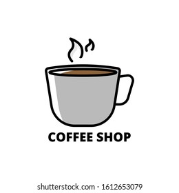 coffee shop cafe beans hot drink design template-vector illustration
