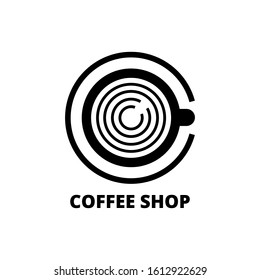 coffee shop cafe beans hot drink design template-vector illustration