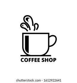 coffee shop cafe beans hot drink design template-vector illustration