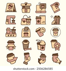 COFFEE SHOP - CAFE COLORED ICON