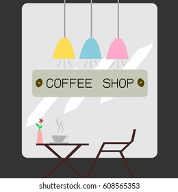The coffee shop or cafe graphic