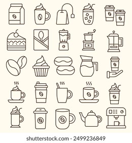 COFFEE SHOP - CAFE ICON SET