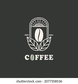 Coffee Shop Cafe Logo Coffee Bean Stock Vector (Royalty Free ...