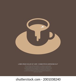 coffee shop and cafe logo design for your brand identity. cappuccino symbol vector for your illustration